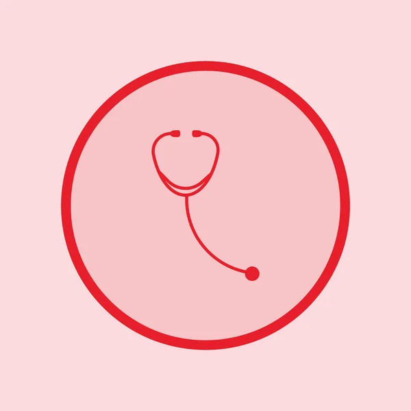 Stethoscope Flat Icon Vector Illustration Medicine Concept — Stock Vector