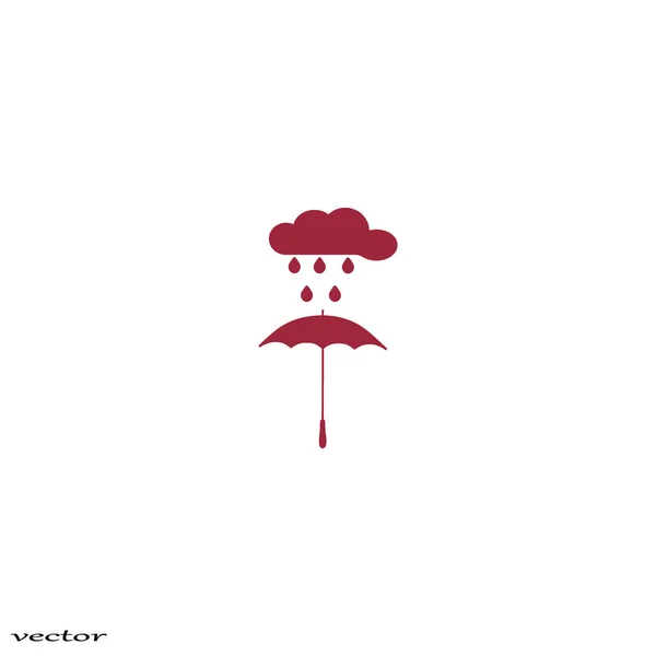 Vector Illustration Icon Umbrella Precipitation — Stock Vector