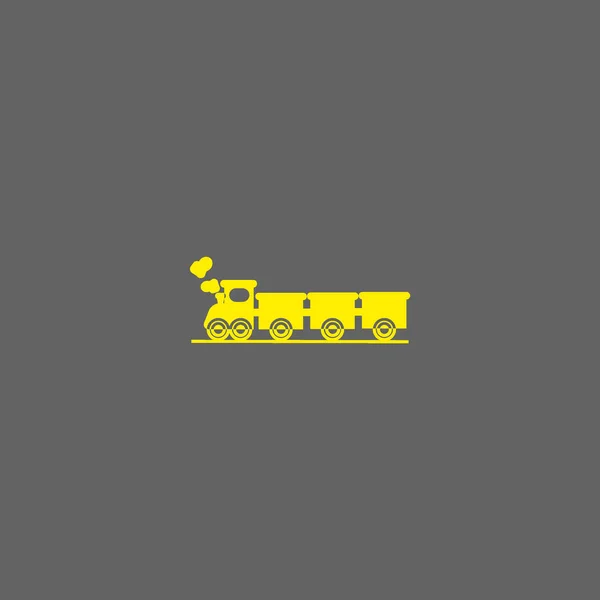 Icono Locomotora Vía Férrea Ilustración Vector Tren — Archivo Imágenes Vectoriales