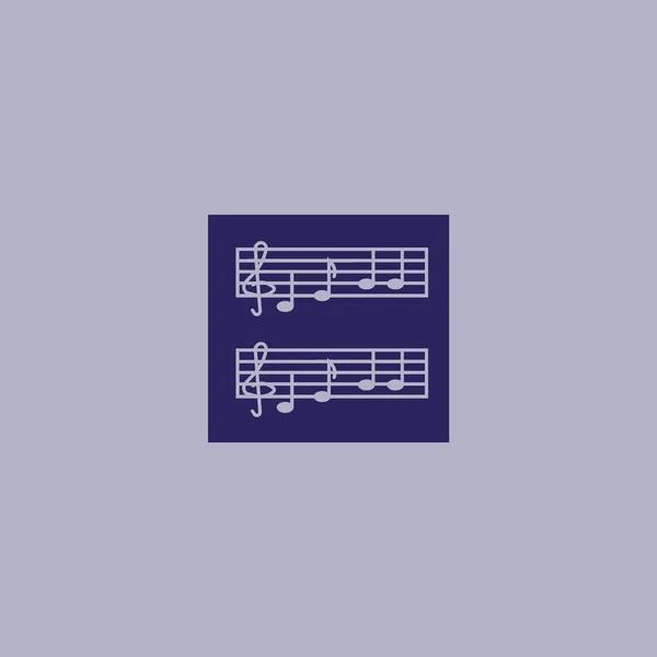 Музыкальные Ноты Плоская Иконка Векторная Иллюстрация — стоковый вектор