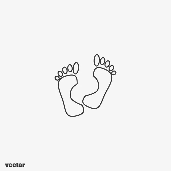 Human Footprints Vector Illustration — Stock Vector