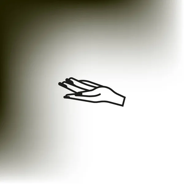 Χέρι Επίπεδη Εικονίδιο Διανυσματική Απεικόνιση — Διανυσματικό Αρχείο