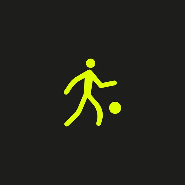 Silhouette Coureur Homme Avec Balle Icône Simple — Image vectorielle