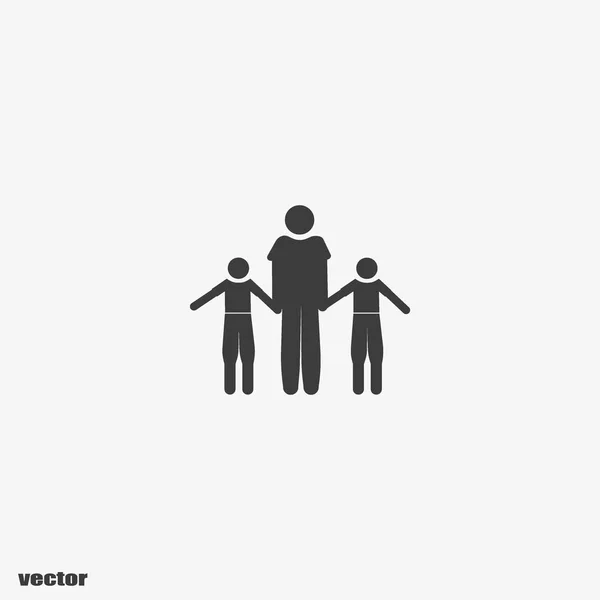 Familj Platt Ikon Vektor Illustration — Stock vektor