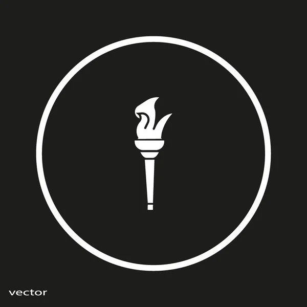 Logotipo Chama Olímpica Vetor Ilustração Conceito Esporte — Vetor de Stock