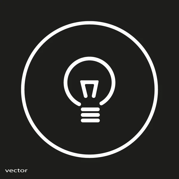 Ampoule Incandescence Icône Plate Vecteur Illustration — Image vectorielle