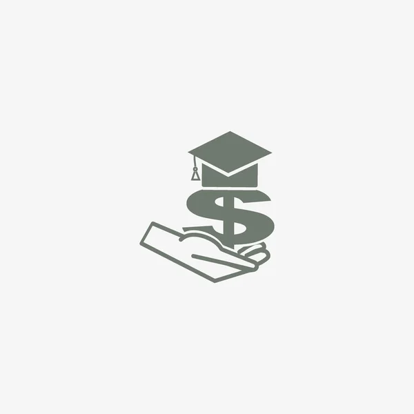 ドル記号を持っている人間の手のベクトル アイコン イラスト — ストックベクタ