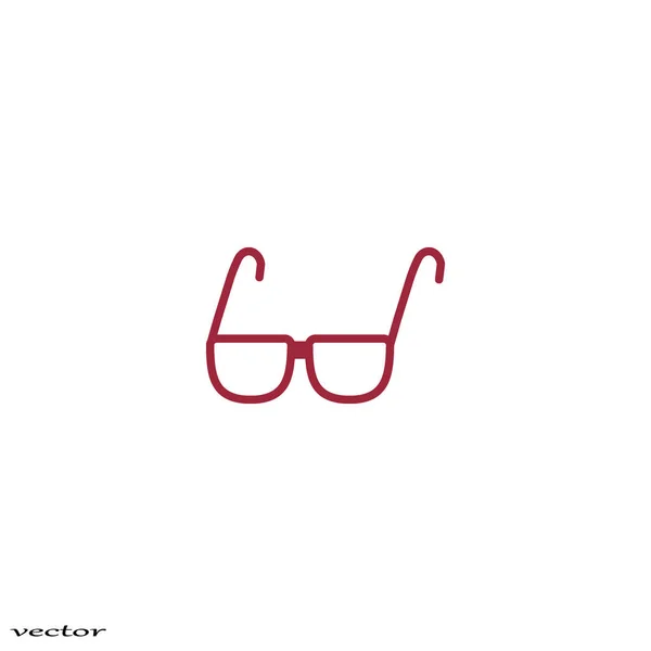 Óculos Ícone Plano Vetor Ilustração — Vetor de Stock