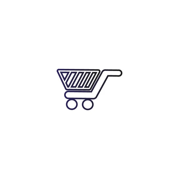 Minimalistic Icon Shopping Cart Vector Illustration — Stock Vector