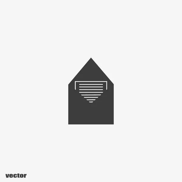 Icono Vectorial Minimalista Sobre Letra — Vector de stock