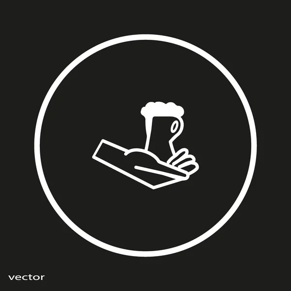 Ilustração Vetorial Vidro Cerveja — Vetor de Stock