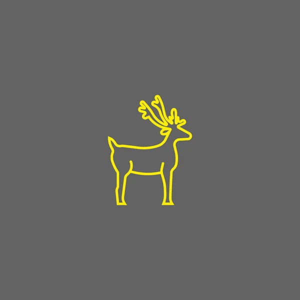Χριστούγεννα Ταράνδων Πρότυπο Λογότυπο — Διανυσματικό Αρχείο