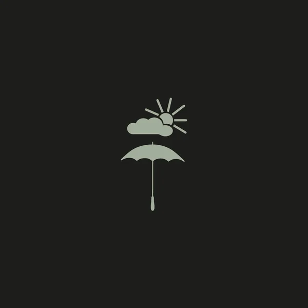 Barevný Deštník Vektorové Ilustrace — Stockový vektor