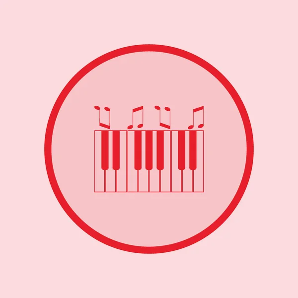 Synthétiseur Icône Plate Vecteur Illustration Concept Instrument Musique — Image vectorielle