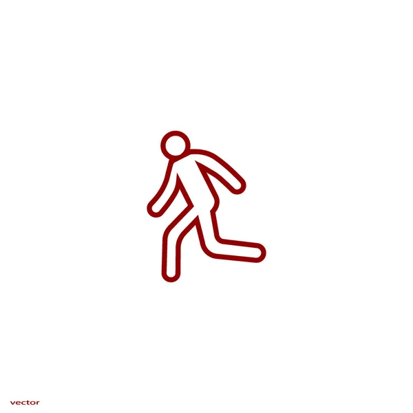 Silueta Hombre Corriendo Icono Simple — Archivo Imágenes Vectoriales