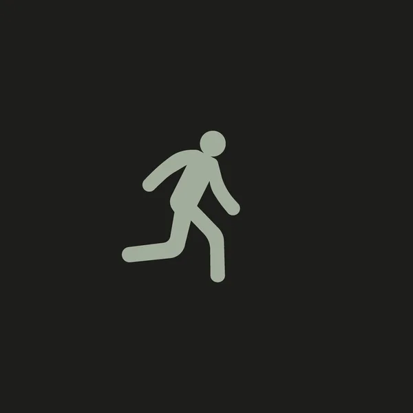 Силуэт Бегущего Человека Простая Икона — стоковый вектор