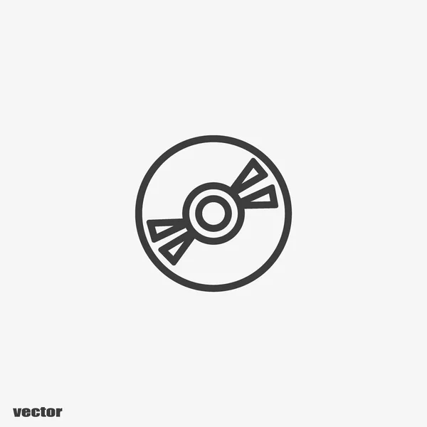 Disco Compacto Icono Plano Vector Ilustración — Vector de stock