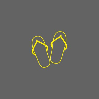 flip flop, vektör çizim minimalist simgesi