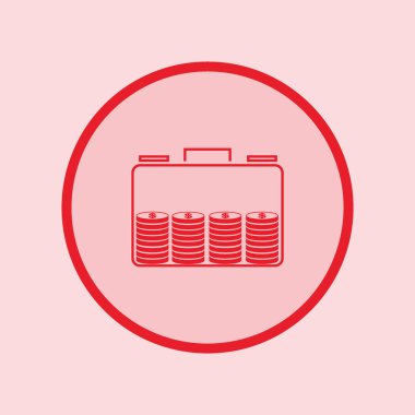 minimalist vektör çizim sikke yığını ile