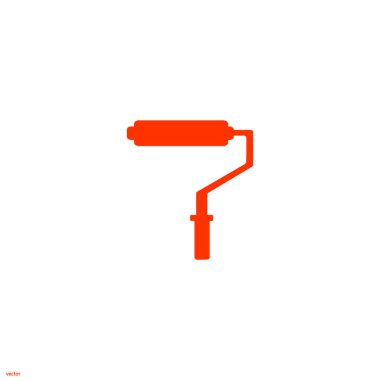 boya silindiri düz simgesi, vektör, illüstrasyon