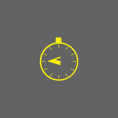Kronometre web simgesi, minimalist vektör çizim
