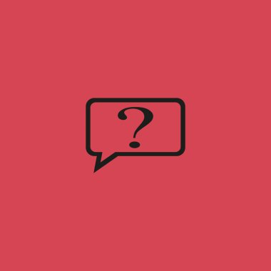 soru işareti basit simge vektör çizim