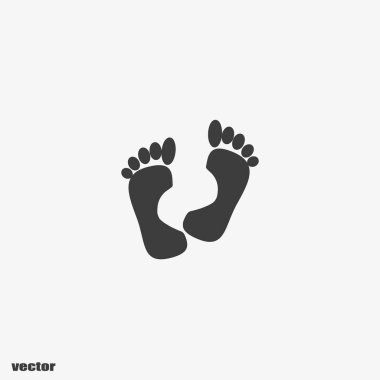 İnsan ayak izleri illüstrasyon vektör