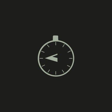 Kronometre web simgesi, minimalist vektör çizim