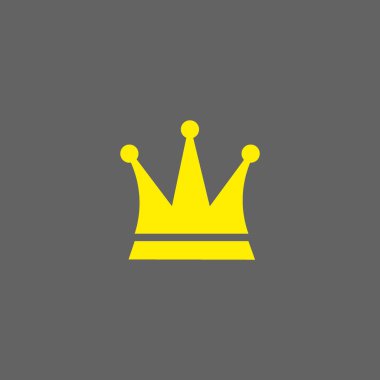 taç düz simgesi, vektör, illüstrasyon