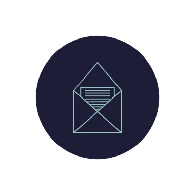 mektup zarfının minimalist vektör simgesi