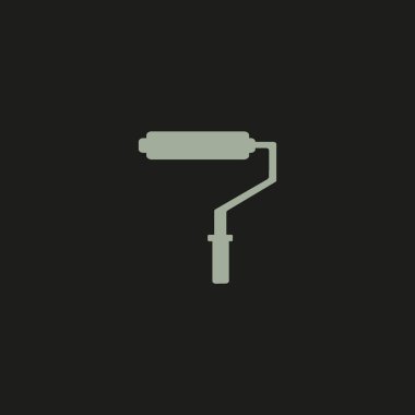 boya silindiri düz simgesi, vektör, illüstrasyon