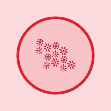 Renkli oryantal çiçek illüstrasyon vektör