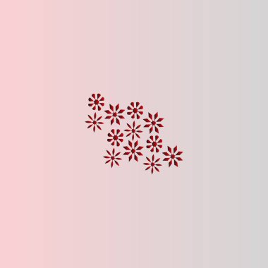 Renkli oryantal çiçek illüstrasyon vektör