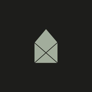 mektup zarfının minimalist vektör simgesi