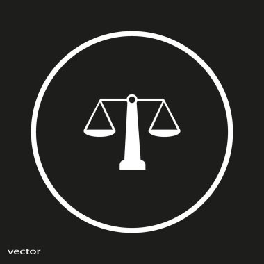 Bayan Adalet terazi vektör çizim