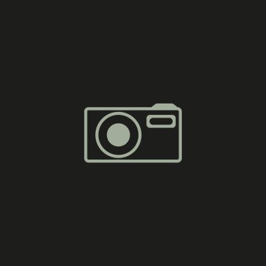 Fotoğraf makinesinin minimalist vektör simgesi