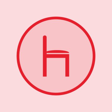 bar tabure düz stil ikonu, illüstrasyon vektör  