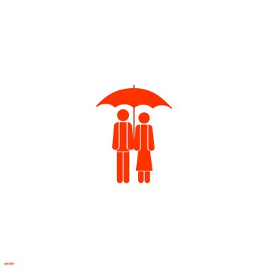 adam ve kadın ayakta birlikte vektör simgesi