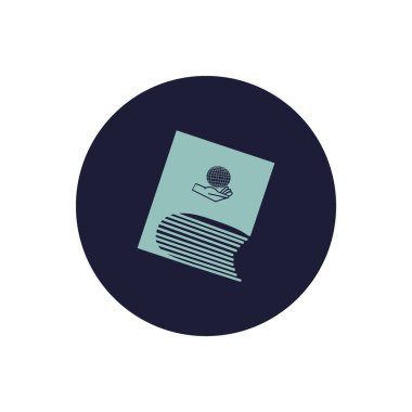 düz kitap simge vektör Illustration
