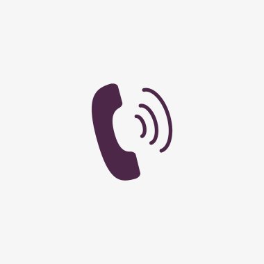 eski telefon düz simgesi, vektör, illüstrasyon 