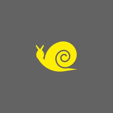 Şirin renkli salyangoz logo şablonu