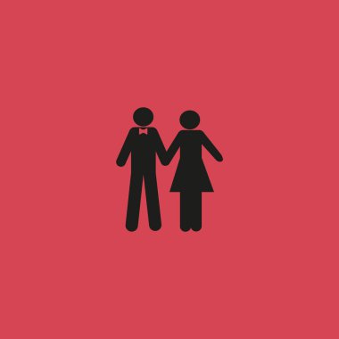 adam ve kadın ayakta birlikte vektör simgesi