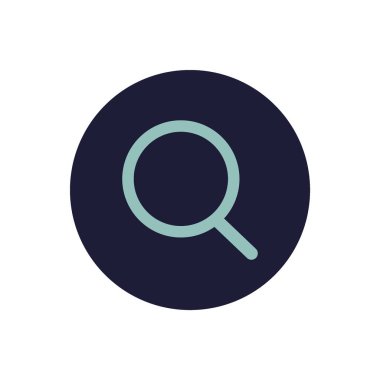 düz büyüteç simgesini, vektör, illüstrasyon 