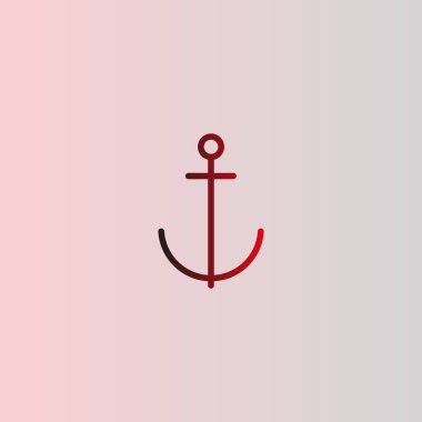 Çapa düzlüğü simgesi, vektör illüstrasyonu