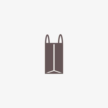 minimalist vektör simgesi alışveriş çantası