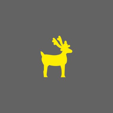 Noel reindeer Logo şablonu