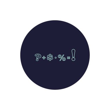 formül matematiksel semboller, eğitim kavramı