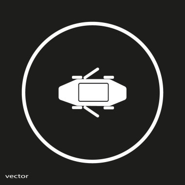 Binek otomobil minimalist vektör simgesi