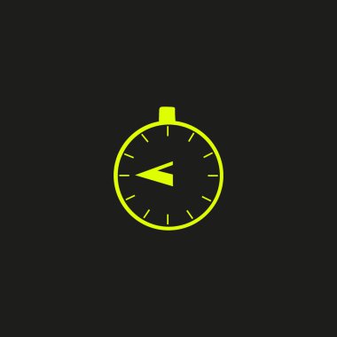 Kronometre web simgesi, minimalist vektör çizim