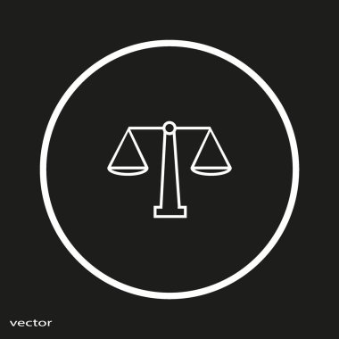 Bayan Adalet terazi vektör çizim